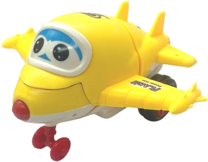 KHYALI Mini Friction Power Aeroplane Toy with De-Formation Robot Function for Kids|K40(Multicolor, Pack of: 1)