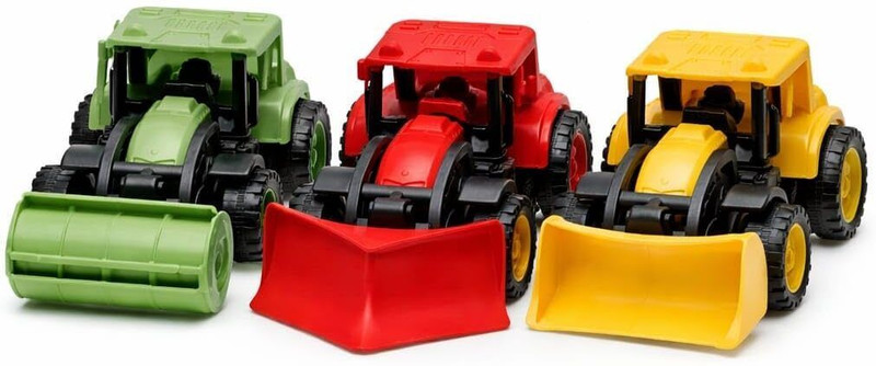 Liztora Push & Go Pull Back Truck Toy Dozer Tractor, Road Roller & Bulldozer |(Multicolor, Pack of: 3)