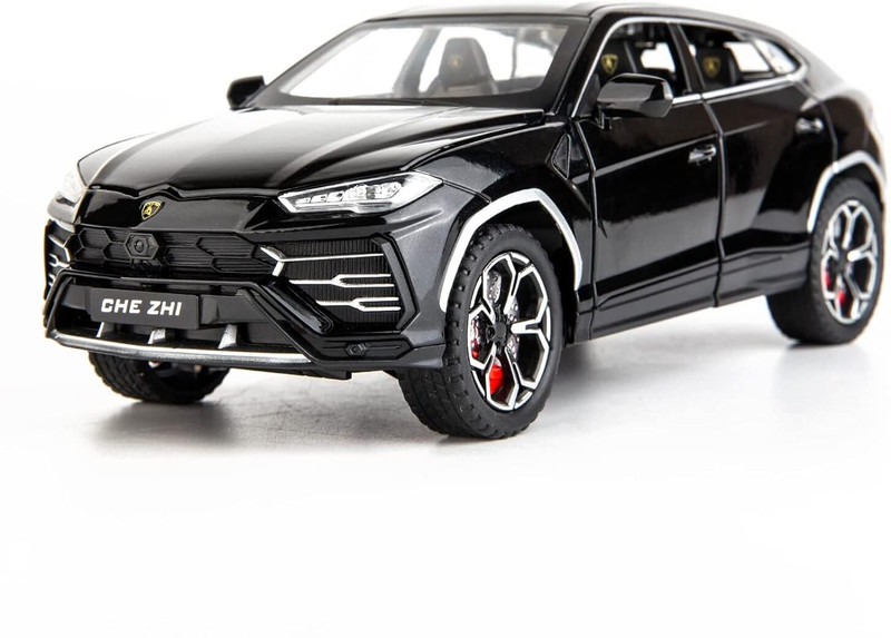 PEZYOX Metal Diecast 1:24 Lamborghini Urus SUV Car Pull Back Car Model(Black)