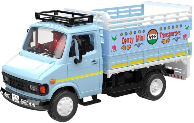 viaan world New Launch Miniature Model ( Mini Transporter) 407 Truck Toy(Blue, Multicolor, Pack of: 1)