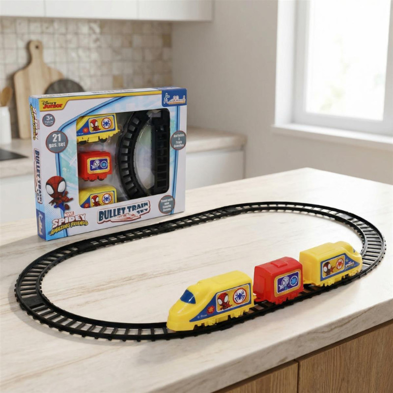Kriiddaank Marvel Spiderman Train Set (Small) - Superhero Action Toy(Red, Pack of: 1)