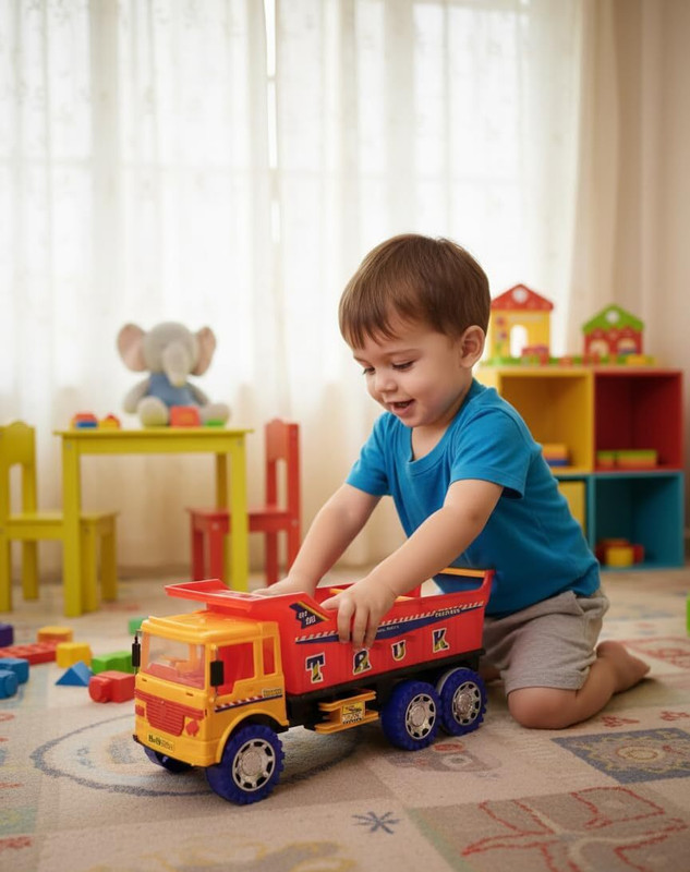 HOMOZE Heavy Duty Toy Dump Truck for Kids(Multicolor, Pack of: 1)