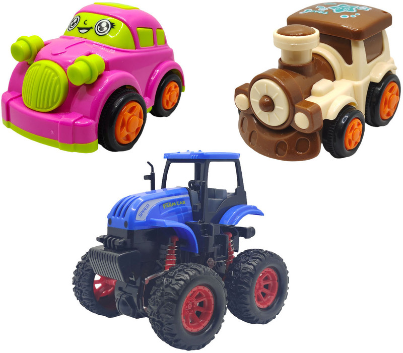 ZONEPIA Unbreakable Friction Powered Diecast Robot Plane & Monster Tractor Toy Set(SET21, Pack of: 2)