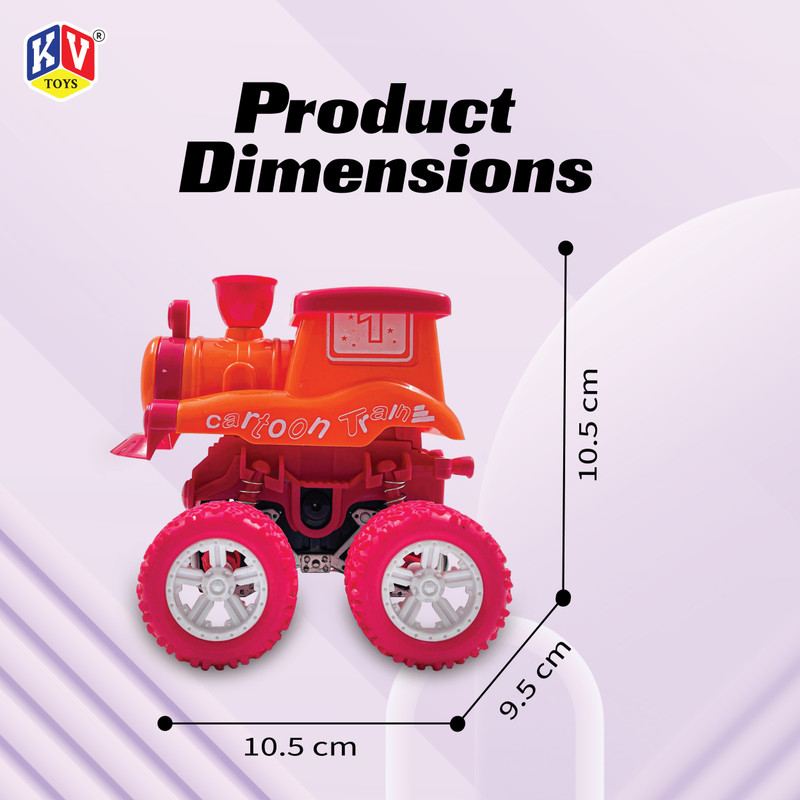 KV toys Speed Captain Mini Train Toy, Off Road Train Vehicle, 360 Degree Rotation(Multicolor)