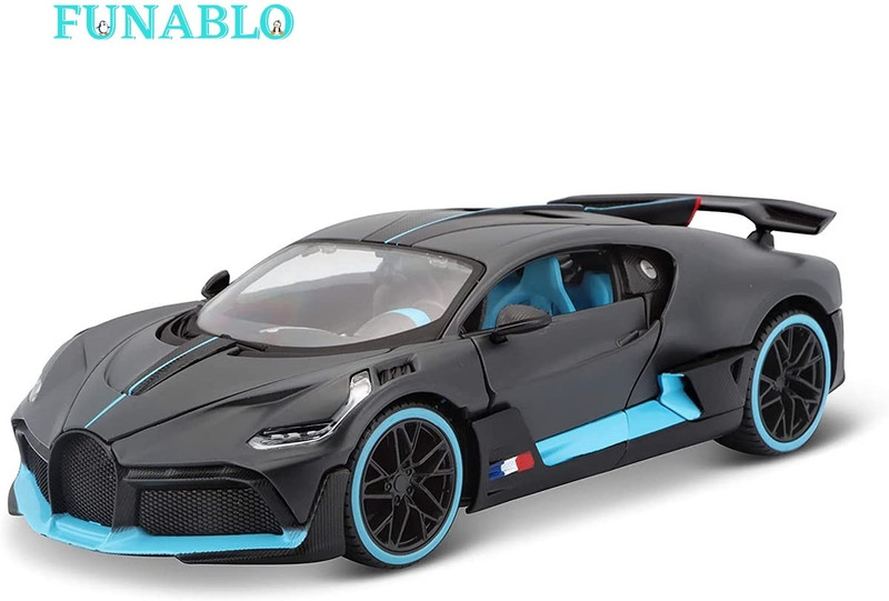 FUNABLO 1:32 Die-Cast Metal bugatti divo Cars Pullback Toy Car For Kids(Black)