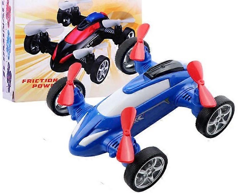 Plus Shine 2-in-1 Push-and-Go Drone Car Toy for Kids Inertia Four-axis Friction Powered(Multicolor, Pack of: 1)