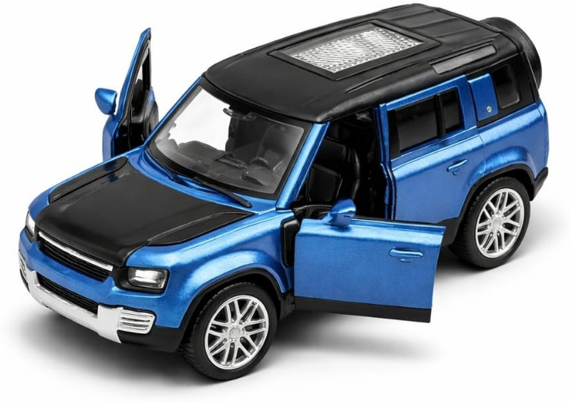 GS creation Defender Simulation Metal Car – Collector’s Scale Model, Openable Door(Blue, Pack of: 1)