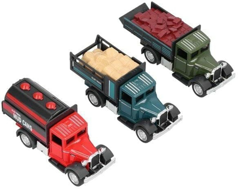 venimall Construction Vehicles Set Pull Back with Light Sound Unbreakable(Multicolor)