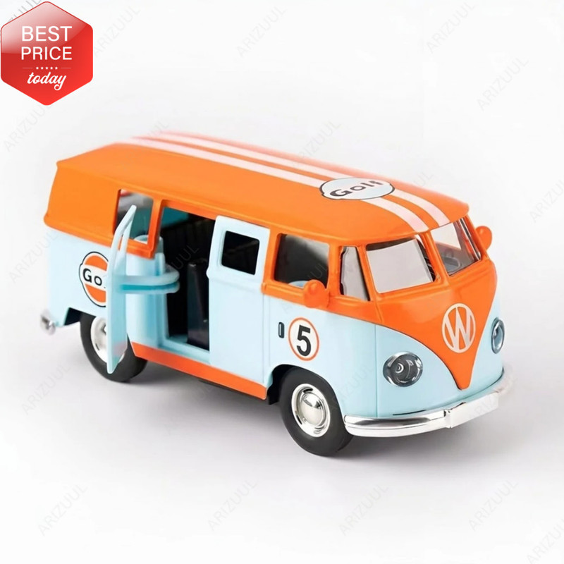 Arizuul \Volkswagen T1 Vintage Bus 1:36 Diecast Model Car Pull Back Van Toy(Multicolor, Pack of: 1)