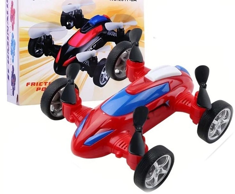 SHALAFI Inertia Four-axis Friction Powered Cars Model Vehicle Aircraft Drone Car Toy(Multicolor, Pack of: 1)