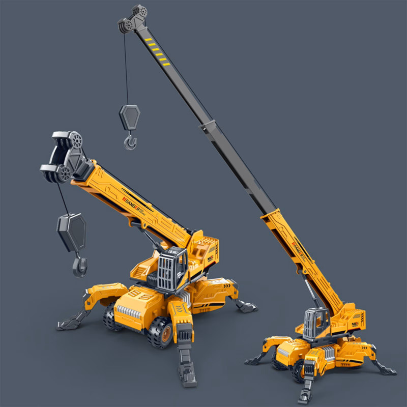 Devdhan Lifting Long Crane Toy with Cable 360 Degree Rotating Towing with Movable Wheel(Multicolor, Pack of: 1)
