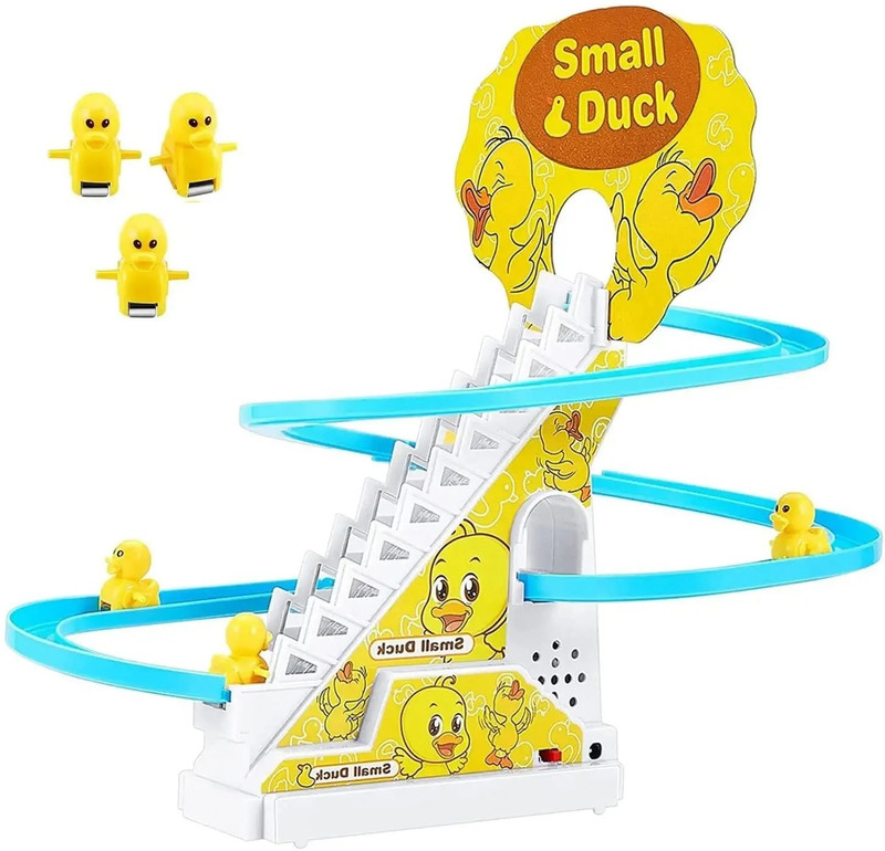 Skstore small duck climbing stairs electric yellow duck assembled track music slide(Multicolor, Pack of: 1)