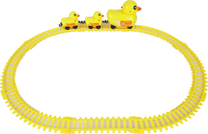 asian Duck Train Toy Set with Tracks – Electric Train for Kids 6+ Years(Yellow, Pack of: 1)