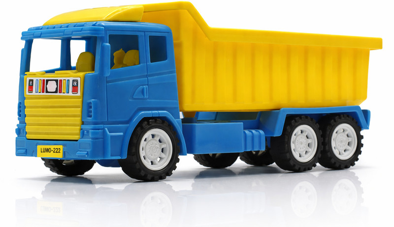 neoinsta shopping Friction Powered Plastic jcb dumper construction truck blue|yellow toy(small)(Blue, Yellow, Pack of: 1)