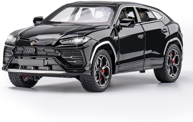 deoxy big Lamborghini Urus Model, Diecast Pull Back Car Toy Doors Open Light and Sound(Black, Pack of: 1)