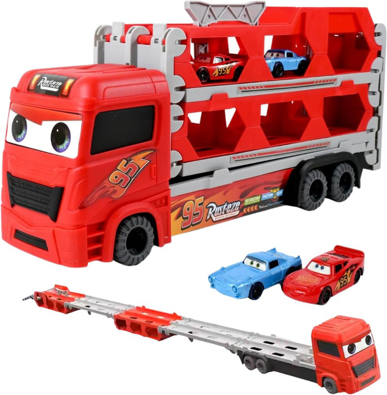 ROCKETHEART Transport Truck Toy Set with Metal Cars(MILTI COLOUR)