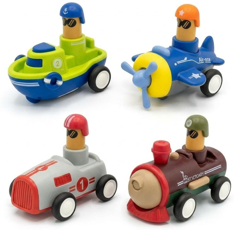 Treo comm Press and Go Toys for Kids Car, Train, Airplane & Ship Toy Set Paw Patrol toys(Multicolor, Pack of: 4)