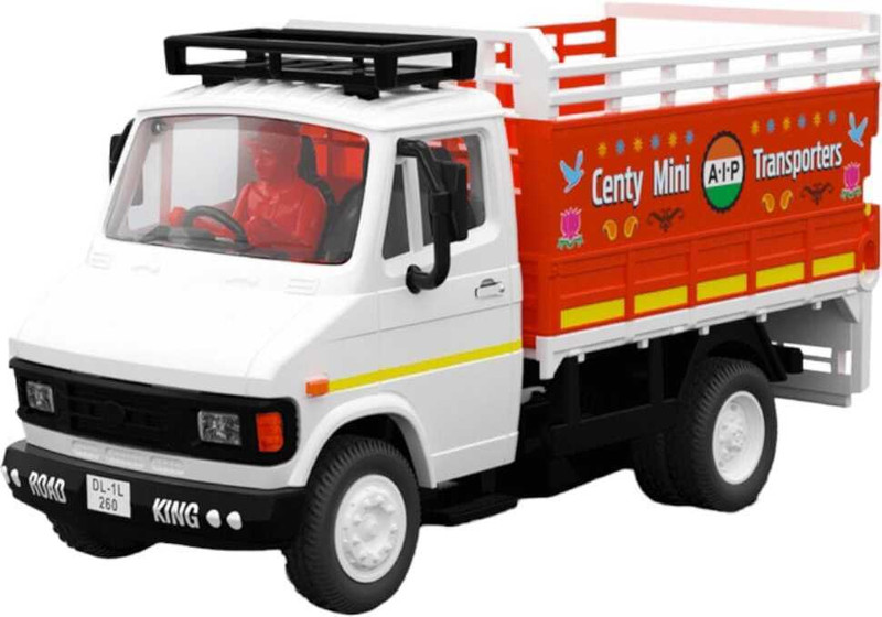 viaan world New Launch PULLBACK Action ( Mini Transporter) Tata 407 Truck Toy(Multicolor, Pack of: 1)