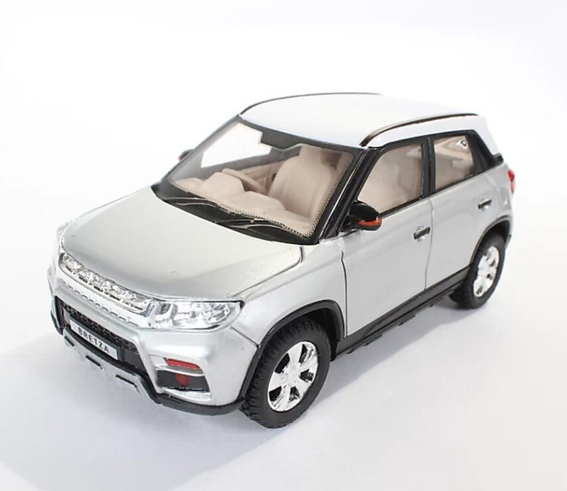 WooZee NEW_Bretza SUV looks like real With pull back action_70(Silver, Pack of: 1)