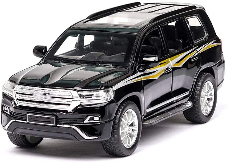 deoxy 1:32 Scale Land Cruiser Toy Metal car, die-cast for Metal car Pullback Toy car(White, Pack of: 1)