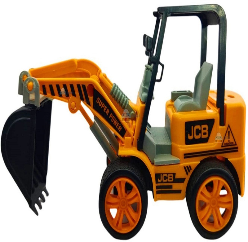Braintastic Toy Truck for Kids – Construction Shovel Loader Excavator with 360° Rotation(Black, Yellow, Pack of: 1)