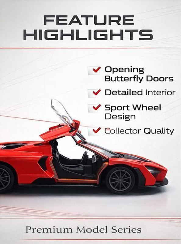 MANISHHH CYER CAR 1:32 SCALE MODAL ( RED 1 )(Red, Pack of: 1)