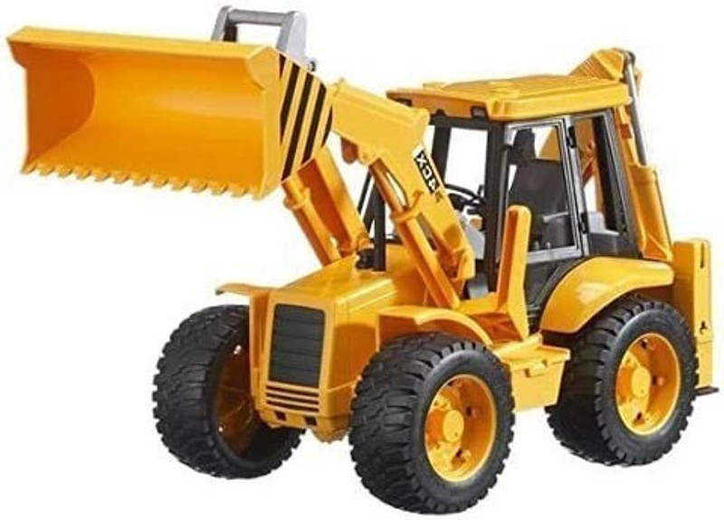 FORSIKHA Unbreakable Pull Back Truck Digger Friction Action Toy JCB Bulldozer Toys Loader(Yellow, Pack of: 1)