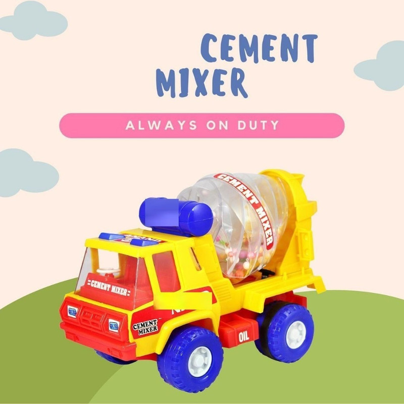 zokato Friction Powered Toy Cement MixerTruck for Kids/Toddlers-VP1(Multicolor, Pack of: 1)