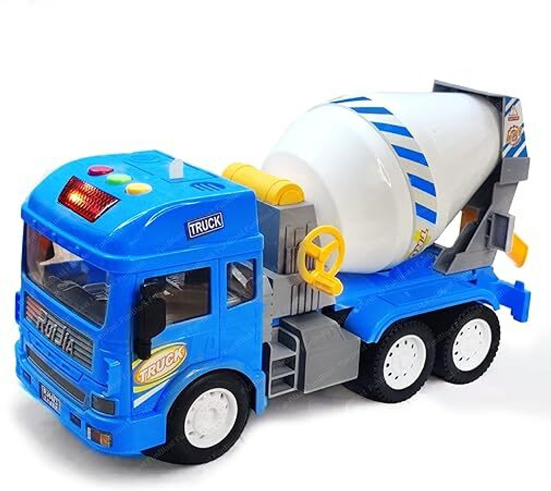 Basha Mall Construction Truck Toy Pull Back Vehicles Cement Mixer(Blue)