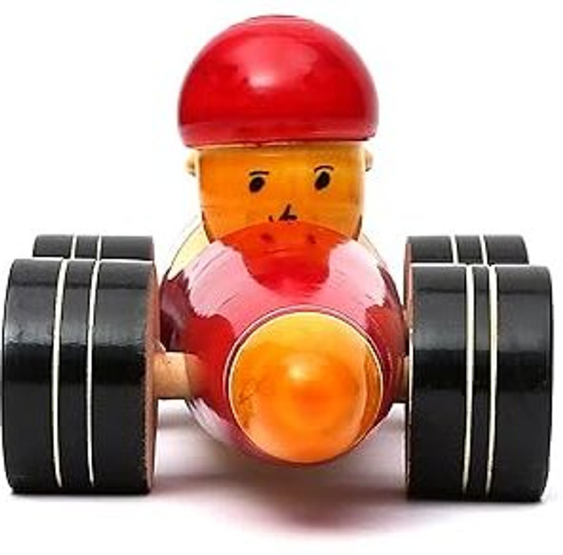 Spylark Wooden Race Jet Car Toy medium size for kids/Showpiece ( Pack of 1 )(Red)