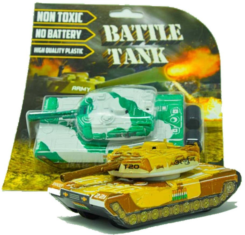 WooZee MILITARY BATTLE TANK Miniature PullBack Tank with Doors Openable||Assorted color(Green, Pack of: 1)