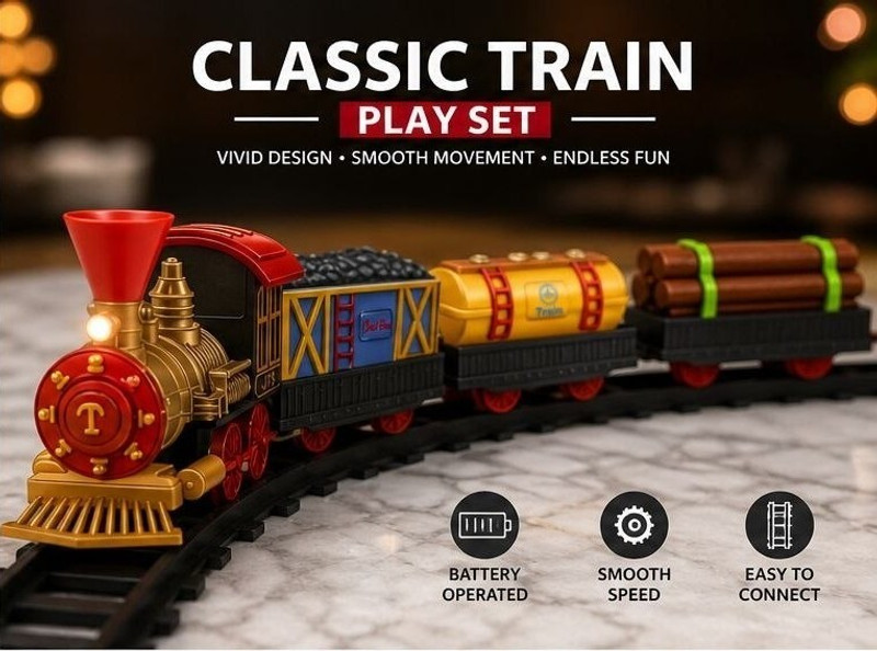 PRINERI Classic Express Battery Operated Train Set(Multicolor, Pack of: 1)