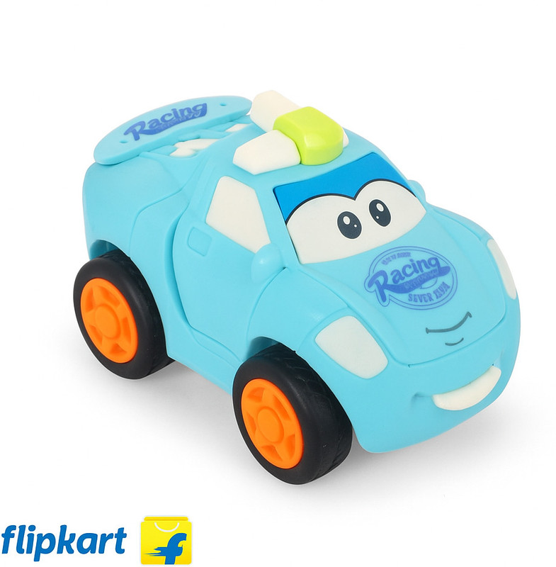 Maadi Transforming Robot Car Toy for Kids – 2-in-1 Automatic Flip Open Racer,(Blue)