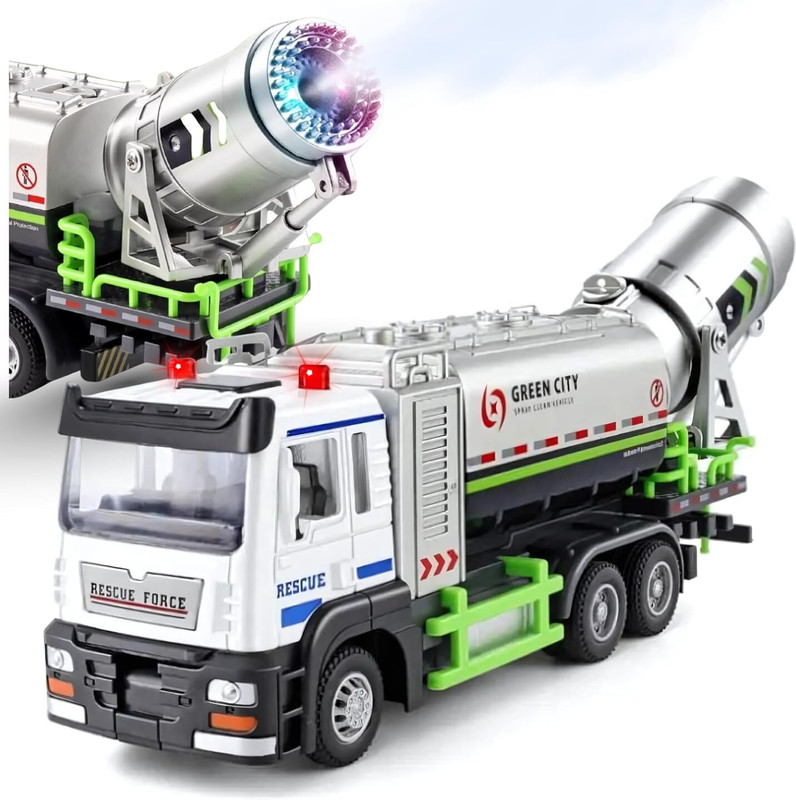 ZHASK 1:32 Scale City Cleaning Sanitation Truck with Water Spray Tank For Kids(Multicolor, Pack of: 1)