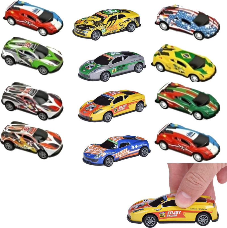 SMIVA Unbreakable Racing Mini Die cast Vehicles Metal Alloy Car Play Set for Kids(Multicolor, Pack of: 12)
