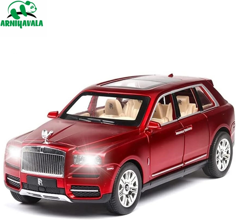 ARNIYAVALA 1/24 Diecast Model Toy Car With Sound&Light Pull Back For Rolls Royce Cullinan(Red, Pack of: 1)