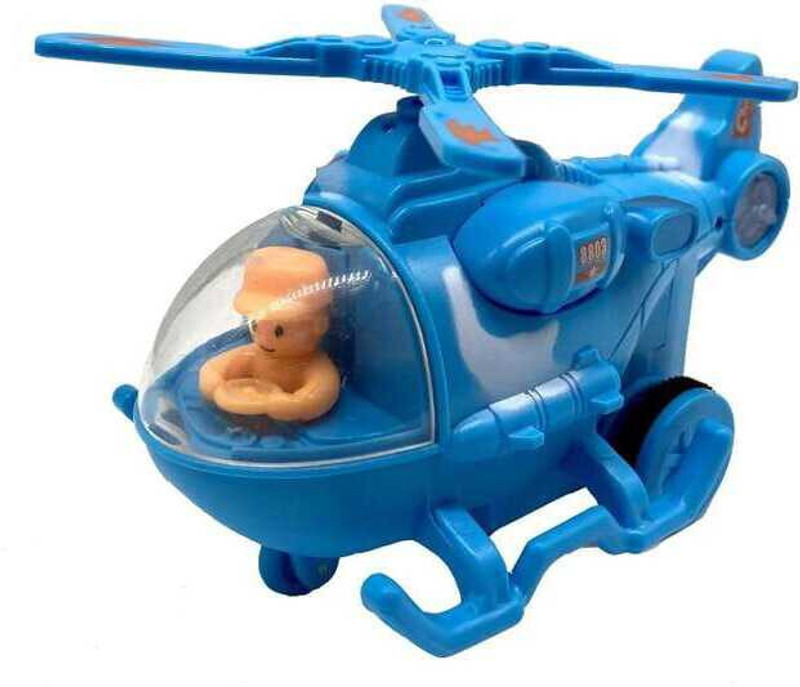 Rattan Traders Best Quality Military/Police helicopter, push and go Mini helicopter(pack of 1)(Multicolor, Pack of: 1)