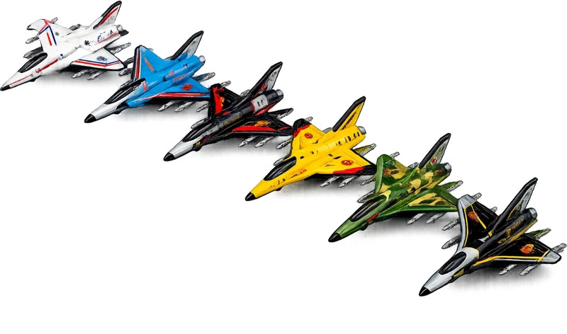Fun and play fighter plane 6(Multicolor, Pack of: 6)