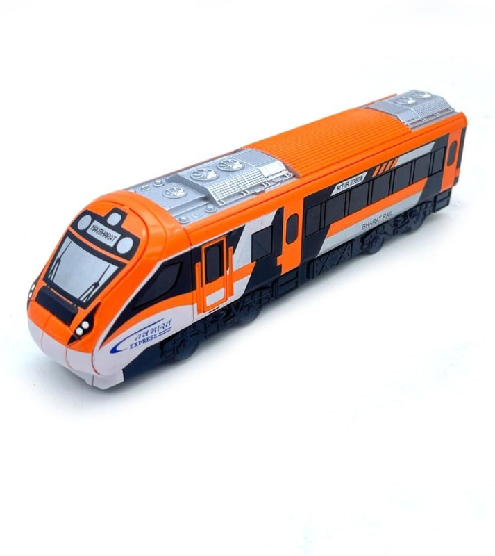 Mahadev ji Nav Bharat Express Pull Back Toy Train for 3Y+ Multi Colour(Multicolor, Pack of: 1)