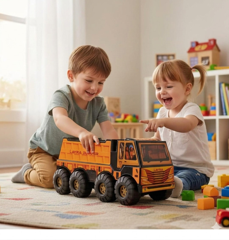 Kids ke toy yellow truck(Yellow)
