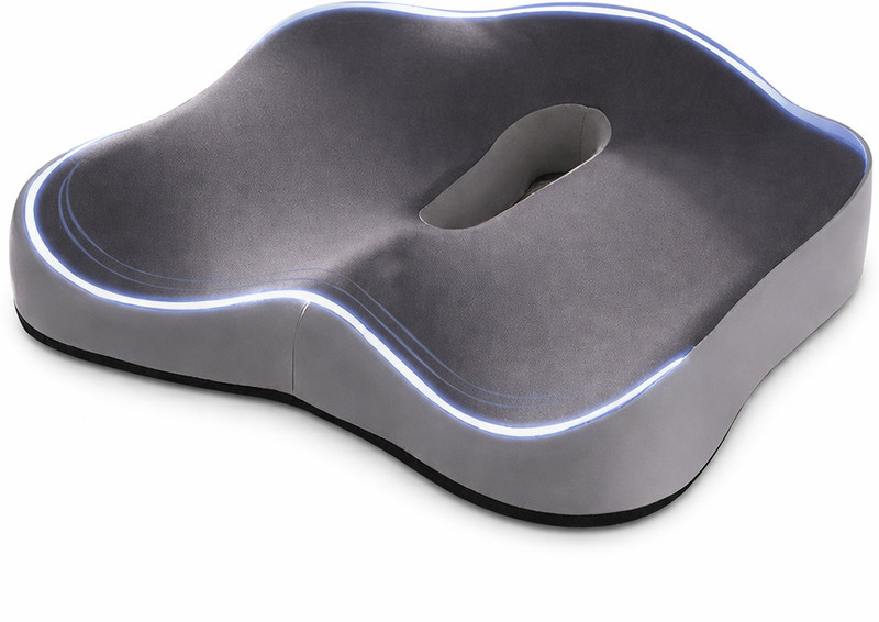 hirva creation Foam Seating Pad For Universal For Car 1 Series, 2 Series, 3 Series(Car Seats, Office Chairs, Home Chairs, Wheelchairs, Long Driving, Long Sitting Grey)