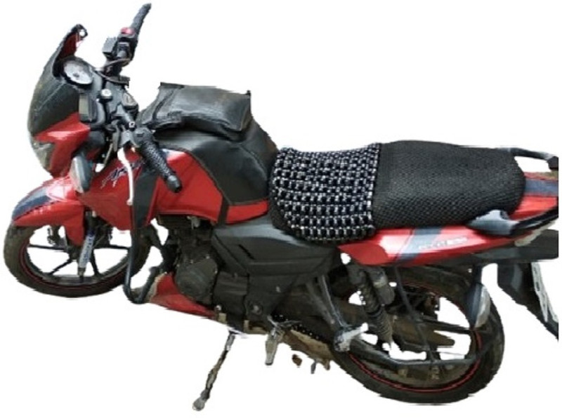 Q1 Beads Wooden Bead Seating Pad For  Hero, Yamaha, TVS, Royal Enfield, Kawasaki, KTM, JAWA, Harley Davidson, Honda, Kinetic Unicorn, Splendor, Apache, Platina, Pulsar, FZ, Universal For Bike(Bike Seat Black)