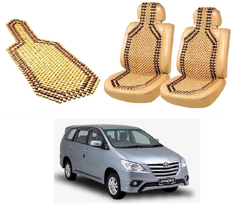 ROSHNEER ENTERPRISES Wooden Bead Seating Pad For  Toyota Innova(INNOVA 2005-2011 Beige)