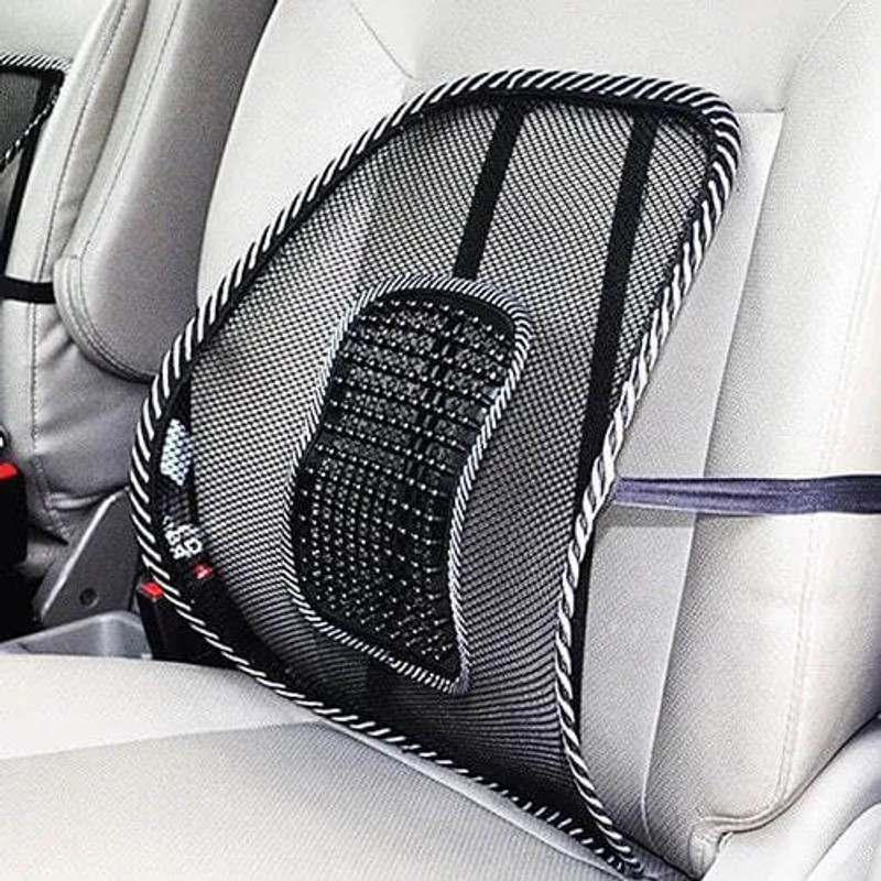 jpdsrn Nylon Seating Pad For Alfa Romeo, Aston Martin, Tata, Universal For Car(Car Lumber Back Support Black)