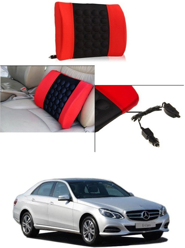 MATIES Nylon Seating Pad For Mercedes Benz E250(BackRest for Cars, Trucks,Van,Home,Office Red, Black)