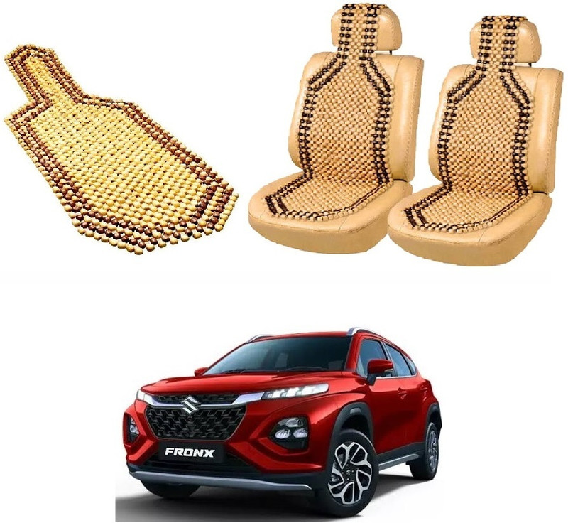 ROSHNEER ENTERPRISES Wooden Bead Seating Pad For Maruti 1 Series(FRONX Beige)