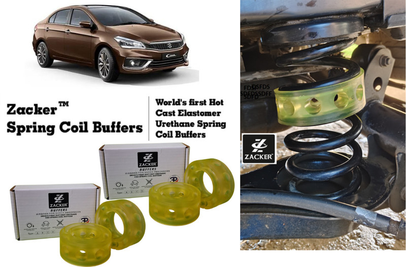 Zacker for Maruti Suzuki Ciaz, all 4 Suspension Coil Spring Buffer, Shock Absorber(Car)