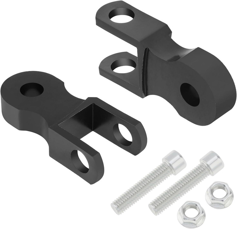 carempire Motorcycle Rear Shock Riser Height Extension Shock Absorber With Screws (Black) Shock Absorber(Motorbike)