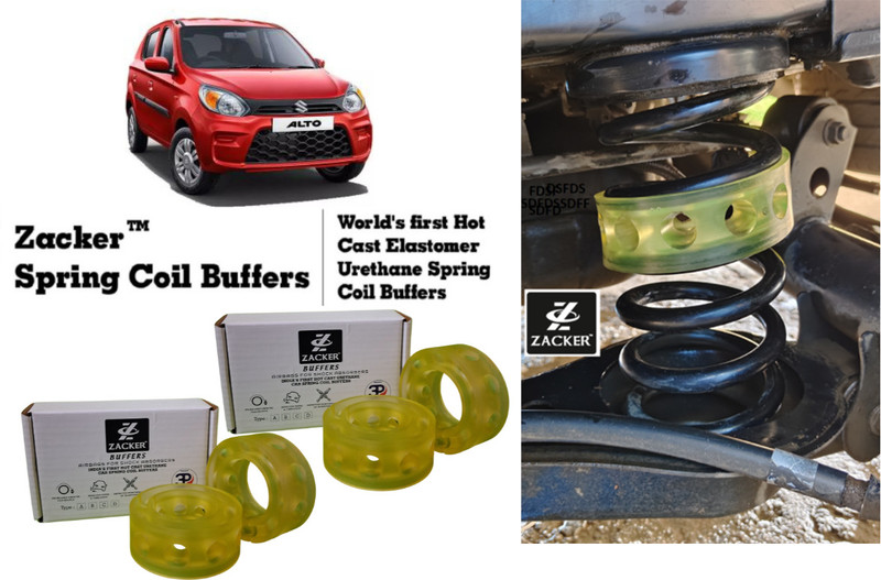 Zacker for Maruti Suzuki Alto, all 4 Suspension Coil Spring Buffer, Shock Absorber(Car)