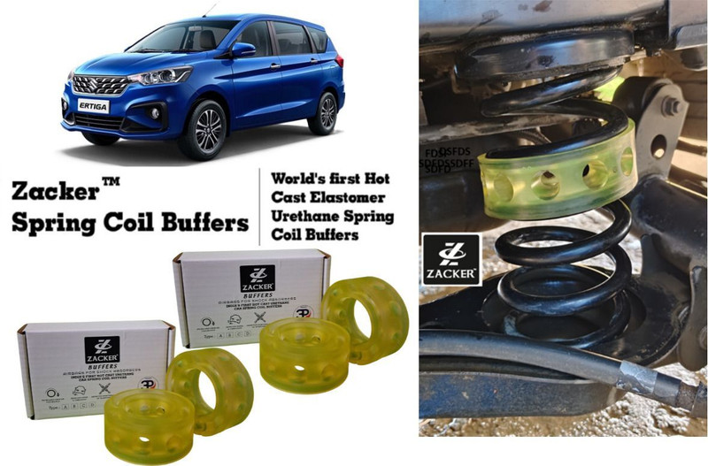 Zacker for Ertiga, all 4 Coil Spring Buffers Shock Absorber(Car)